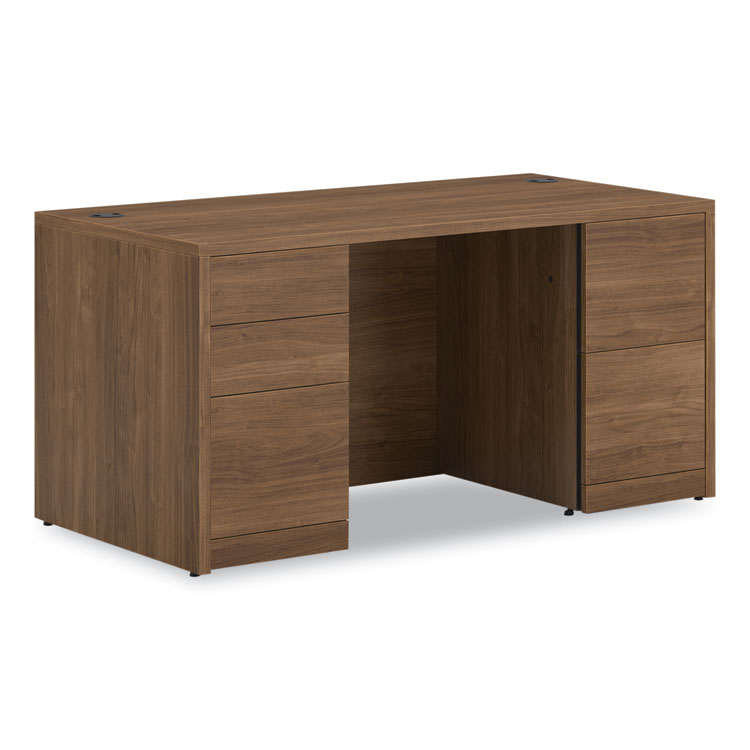 HON 10500 Series Double Pedestal Desk with Full Pedestals, 60" x 30" x 29.5", Pinnacle (HON105892PINC)