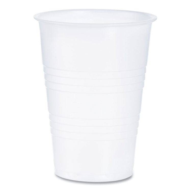 Dart High-Impact Polystyrene Cold Cups, 10 oz, Plastic, Translucent, 100/Sleeve, 25 Sleeves/Carton (DCCY10)