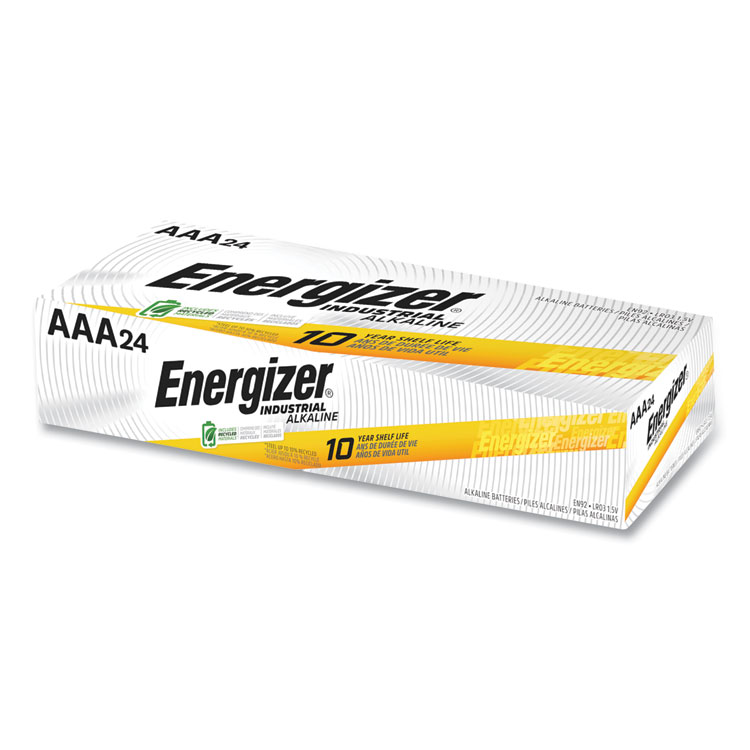 Energizer Industrial Alkaline AAA Batteries, 1.5 V, 24/Box (EVEEN92)