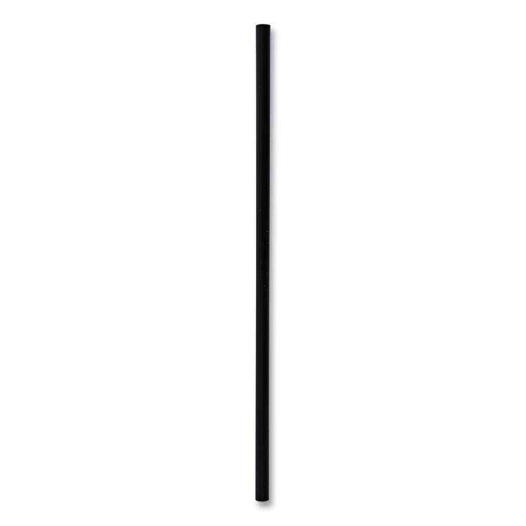 Boardwalk Wrapped Jumbo Straws, 7.75", Polypropylene, Black, 250/Pack, 50 Packs/Carton (BWKJSTW775B)
