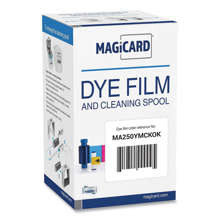 Magicard YMCKOK Color Ribbon, Black/Cyan/Magenta/Yellow (SRXMA250YMCKOK)
