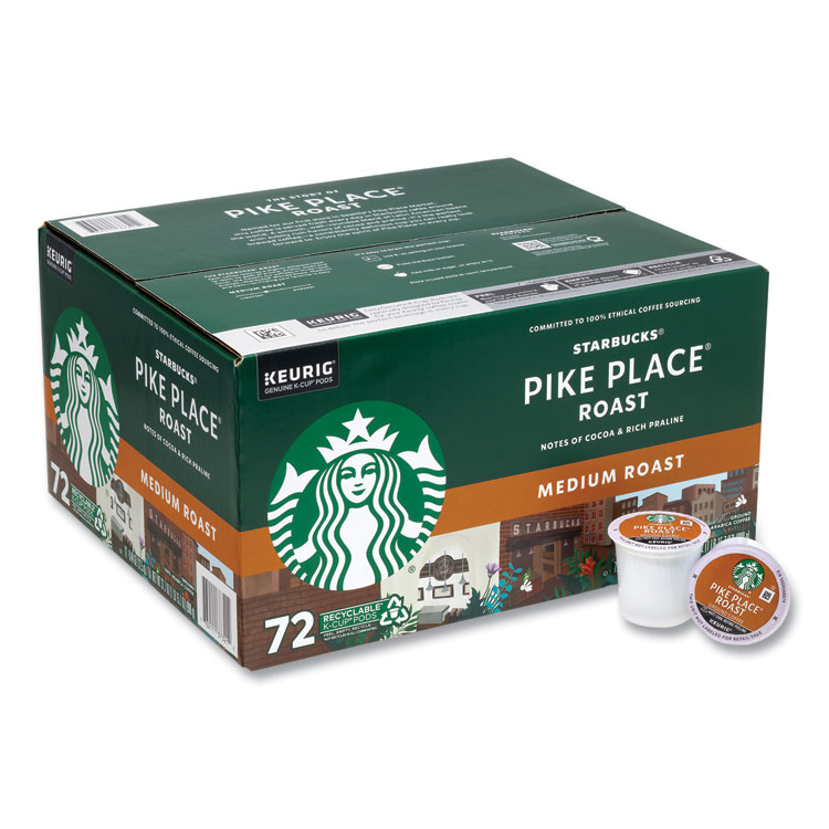 Starbucks Pike Place Coffee K-Cups, Pike Place Roast, 72/Carton (GRR22002158)