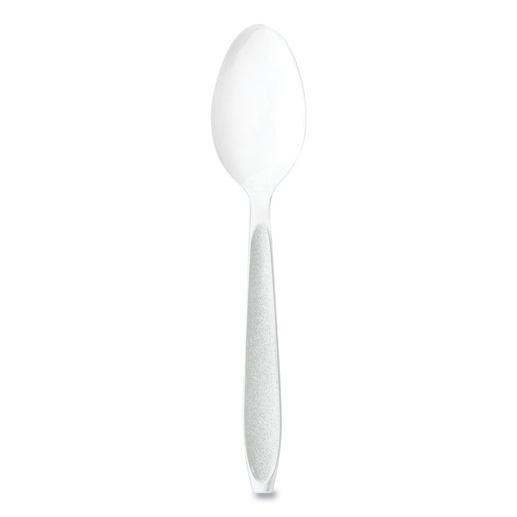 SOLO Impress Heavyweight Full-Length Polystyrene Cutlery, Spoon, Plastic, White, 100/Box, 10 Boxes/Carton (SCCHSWTX0007)