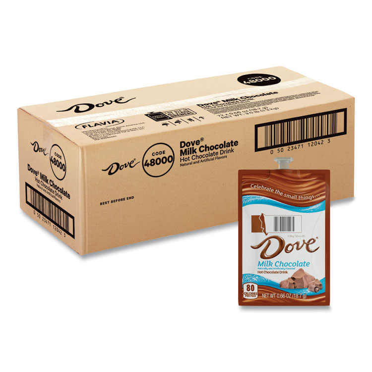 FLAVIA Dove Hot Chocolate Freshpack, Milk Chocolate, 72/Carton (LAV48000)