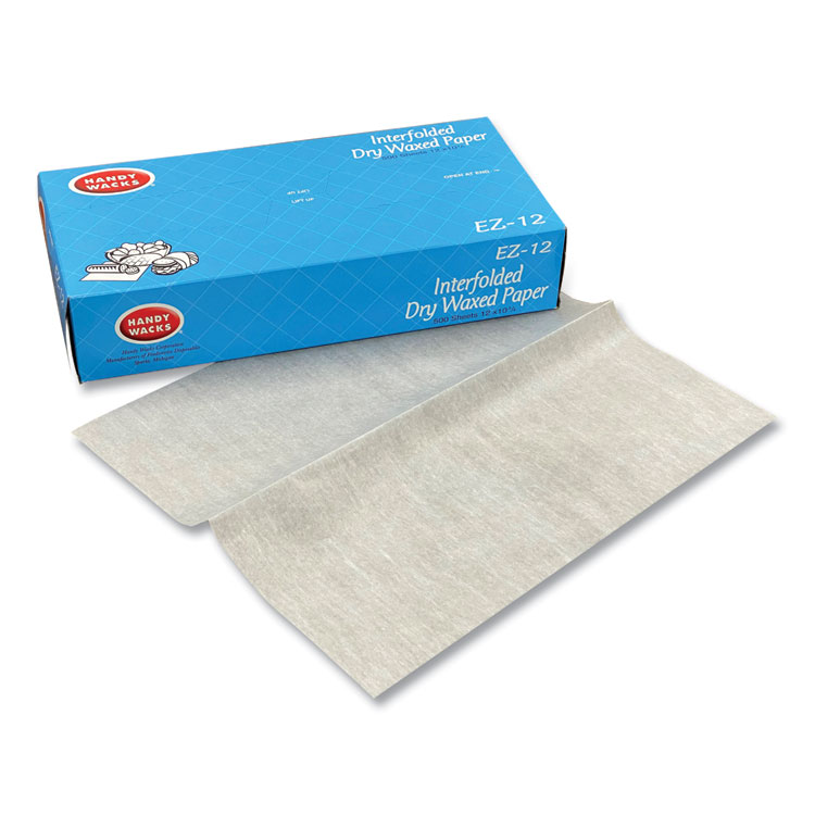 Handy Wacks© Interfolded Dry Waxed Paper Deli Sheets, 10.75 x 12, 500/Box, 12 Boxes/Carton (HWAEZ12)