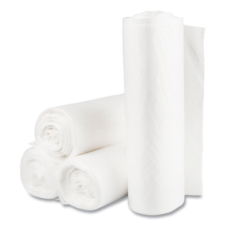 Inteplast Group High-Density Commercial Can Liner Value Pack, 60 gal, 14 mic, 38" x 58", Clear, Interleaved Roll, 25 Bags/Roll, 8 Rolls/CT (IBSVALH3860N16)