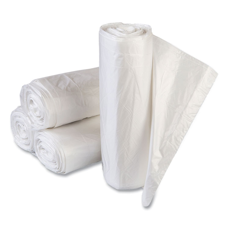 Inteplast Group High-Density Commercial Can Liner Value Pack, 60 gal, 14 mic, 43" x 46", Clear, Interleaved Roll, 25 Bags/Roll, 8 Rolls/CT (IBSVALH4348N16)