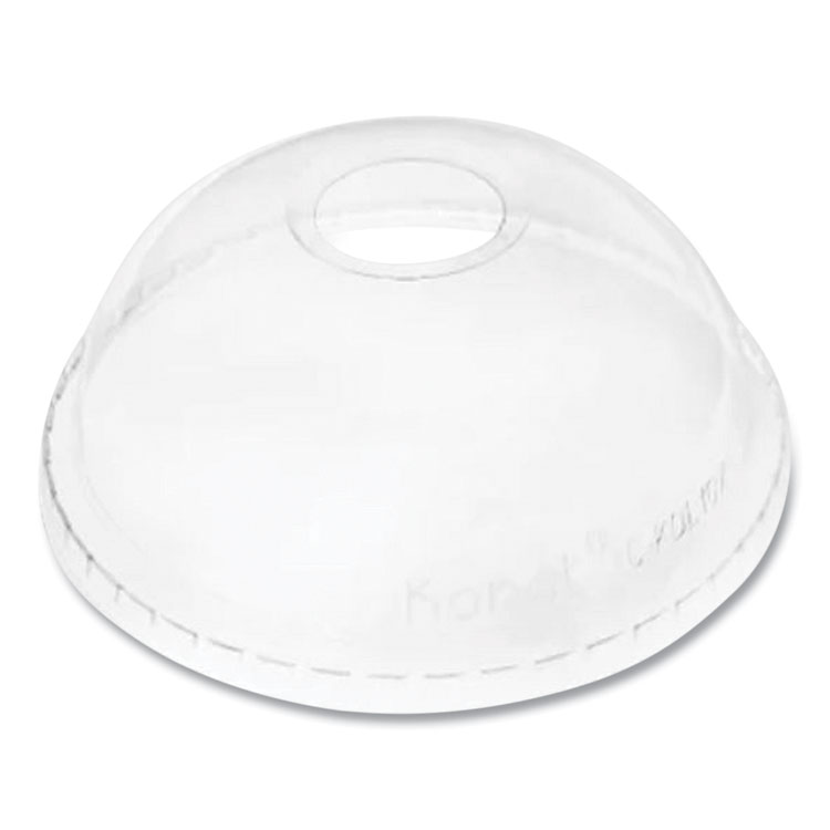 Karat PET Lids, Dome Lid, Fits 32 oz Cold Cups, Plastic, Clear, 500/Carton (KRTCKDL107)
