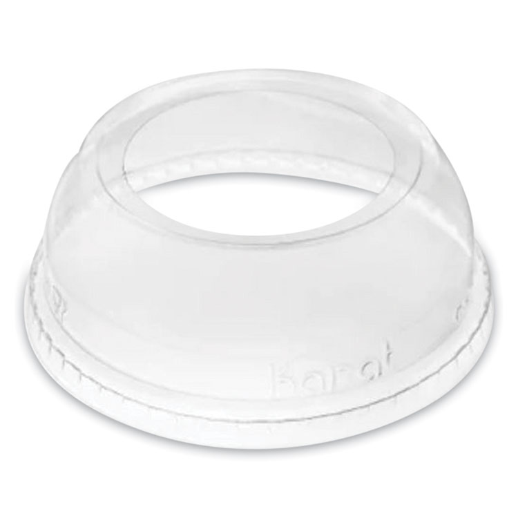 Karat PET Lids, Wide Opening Dome, Fits 12 oz to 24 oz Cold Cups, Plastic, Clear, 1,000/Carton (KRTCKDL626WH)