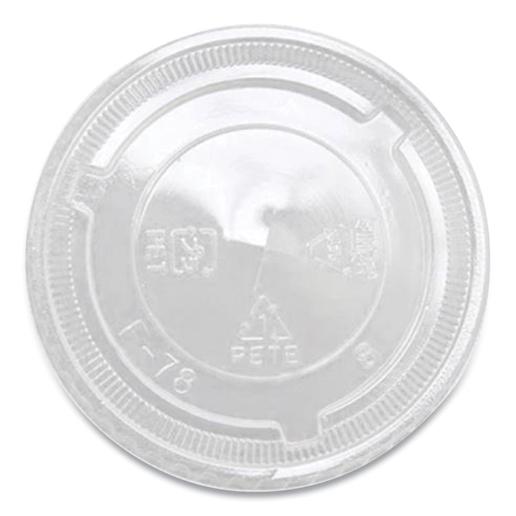 Karat PET Lids, X Straw Hole, Fits 8 oz to 10 oz Cold Cups, Plastic, Clear, 1,000/Carton (KRTCKC78TS)