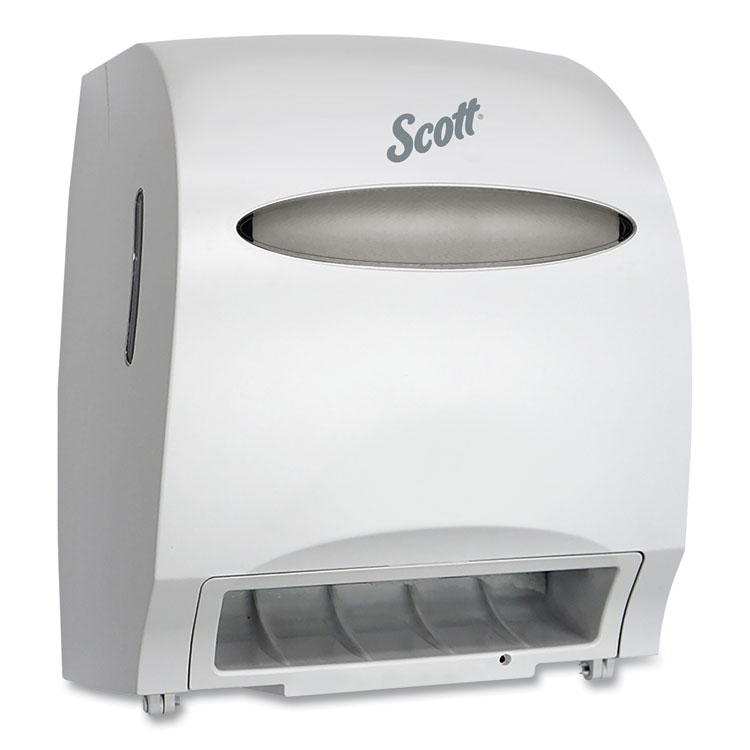 Scott Essential Electronic Hard Roll Towel Dispenser, 12.7 x 9.57 x 15.76, White (KCC48858)