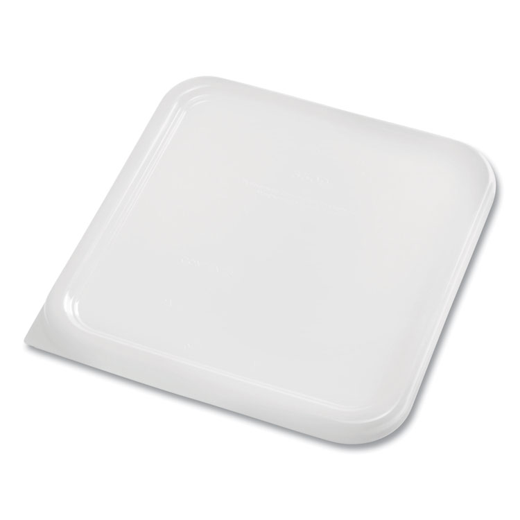 Rubbermaid Commercial SpaceSaver Square Container Lids, 8.8 x 8.75, White, Plastic, 12/Carton (RCPFG650900WHT)