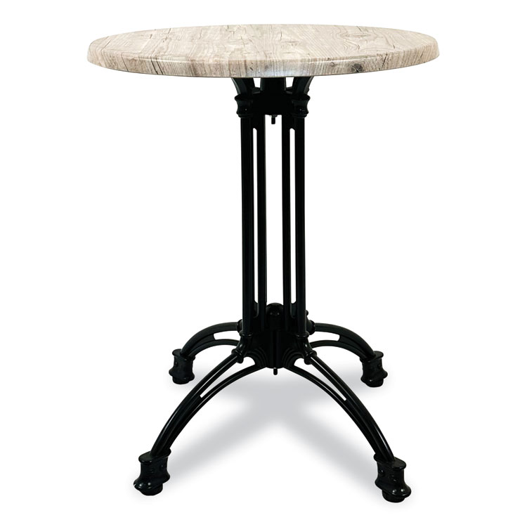 JMC FURNITURE Topalit Tables, Round, 36" dia x 29"h, Gray Top, Black Iron Base/Legs (JMC10636R7)