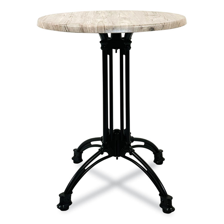 JMC FURNITURE Topalit Tables, Round, 36" dia x 29"h, Gray Top, Black Aluminum Base/Legs (JMC106C36R7)
