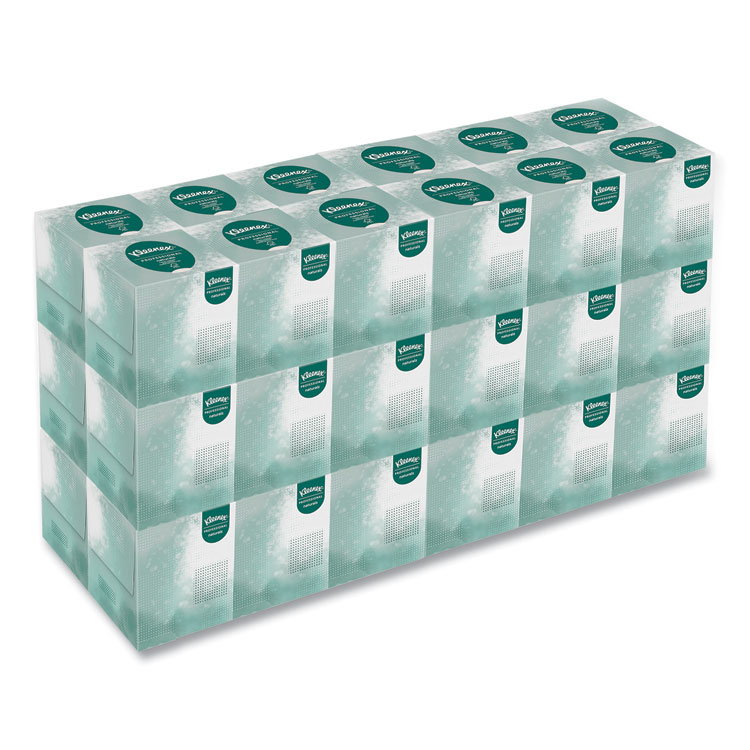 Kleenex Naturals Facial Tissue for Business, BOUTIQUE POP-UP Box, 2-Ply, White, 90 Sheets/Box, 36 Boxes/Carton (KCC21272)