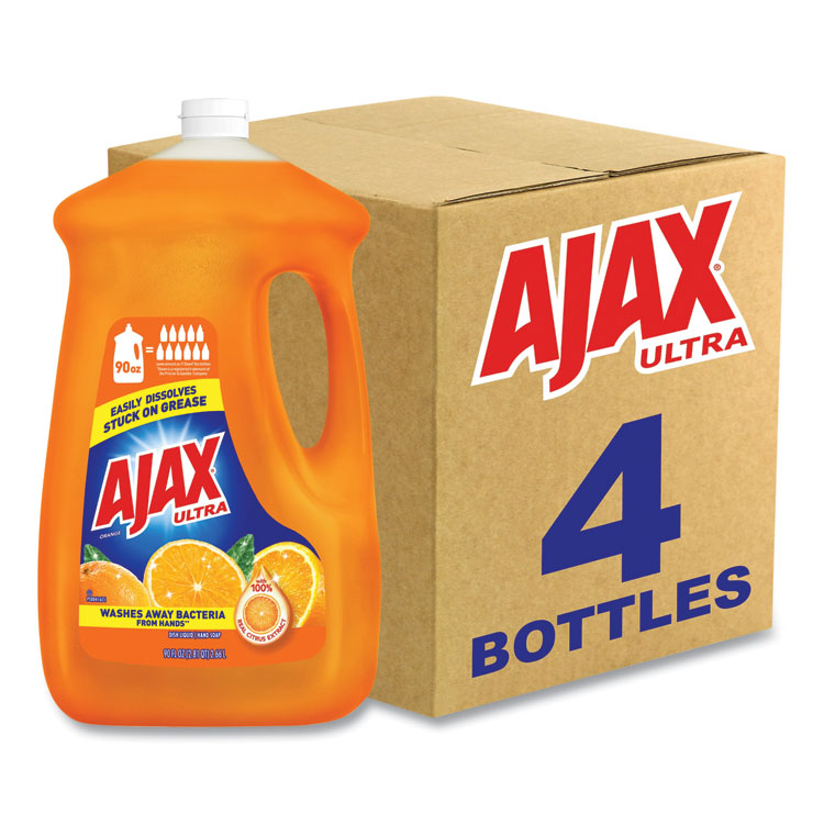 Ajax Dish Detergent, Orange Scent, 90 oz Bottle, 4/Carton (CPC149874)