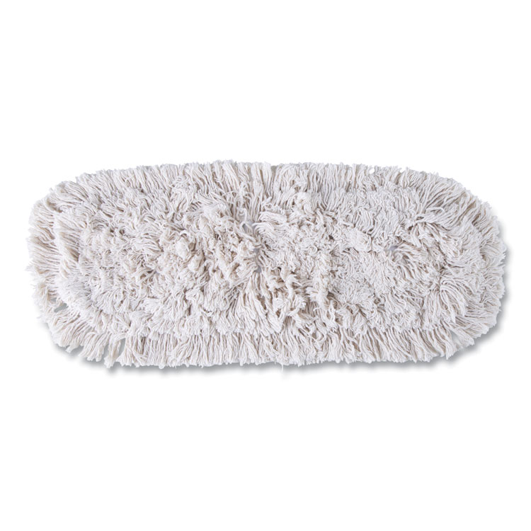 Rubbermaid Commercial Kut-A-Way Dust Mop Head, Cotton, 24", White, 12/Carton (RCPFGK15300WH00)