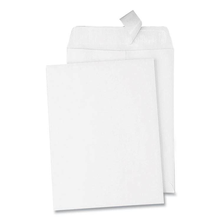 Quality Park Redi-Strip Catalog Envelope, #1, Cheese Blade Flap, Redi-Strip Adhesive Closure, 6 x 9, White, 100/Box (QUA44182)