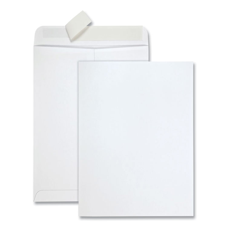 Quality Park Redi-Strip Catalog Envelope, #10 1/2, Cheese Blade Flap, Redi-Strip Adhesive Closure, 9 x 12, White, 100/Box (QUA44582)