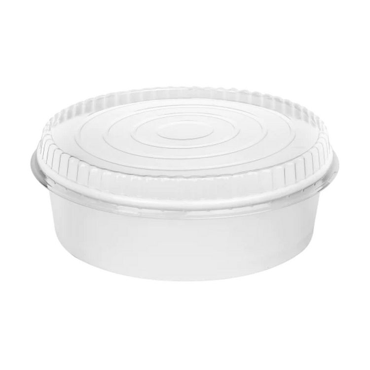 Karat Plastic Lid for Food Bucket, for 48 oz Buckets, Clear, Plastic, 270/Carton (KRTFPPSBL203OPS)