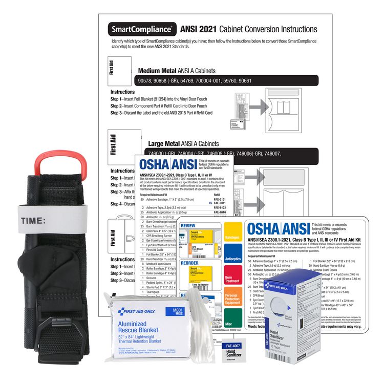 First Aid Only Smart Compliance B 2021 Conversion Kit, 12 Pieces (FAO91366)