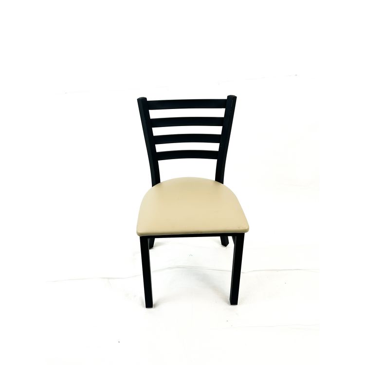 JMC FURNITURE White Horse Series Side Chairs, Supports Up to 300 lb, 18" Seat Height, Taupe Seat, Black Back, Black Base (JMCWHCBVSTAU)