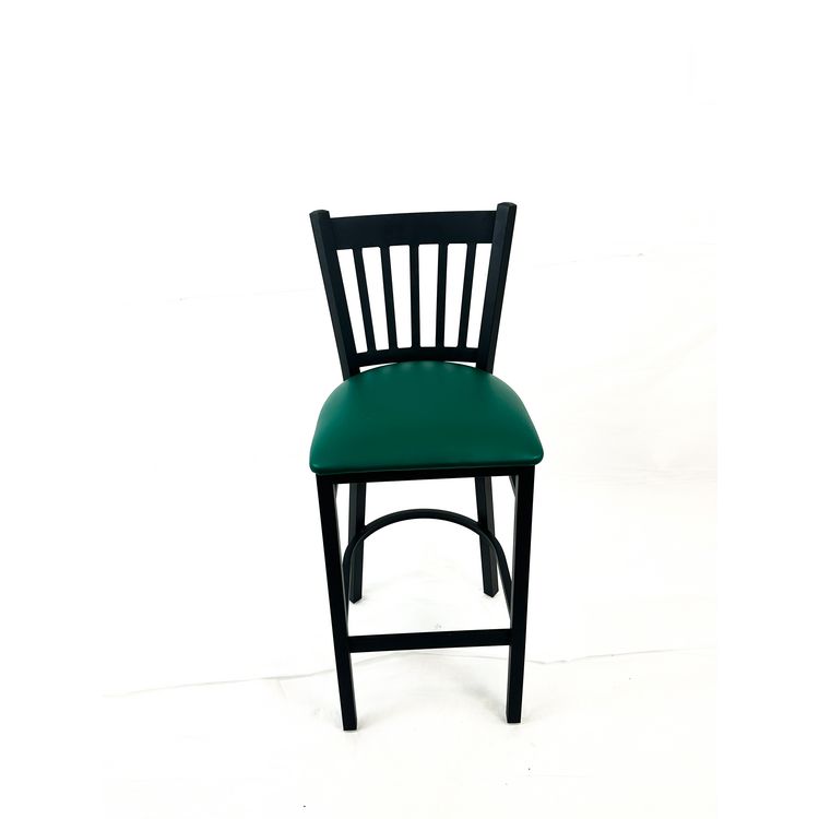 JMC FURNITURE Cobra Series Barstool, Supports Up to 300 lbs, 28.5" Seat Height, Green Seat, Black Back, Black Base (JMCCBBVSGRN)