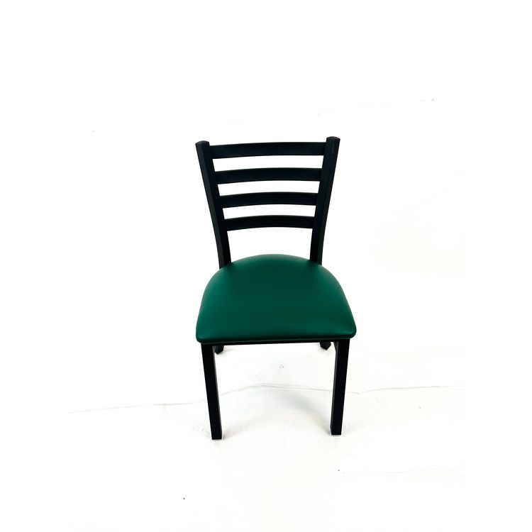 JMC FURNITURE White Horse Series Side Chairs, Supports Up to 300 lb,18" Seat Height, Green Seat, Black Back, Black Base (JMCWHCBVSGRN)