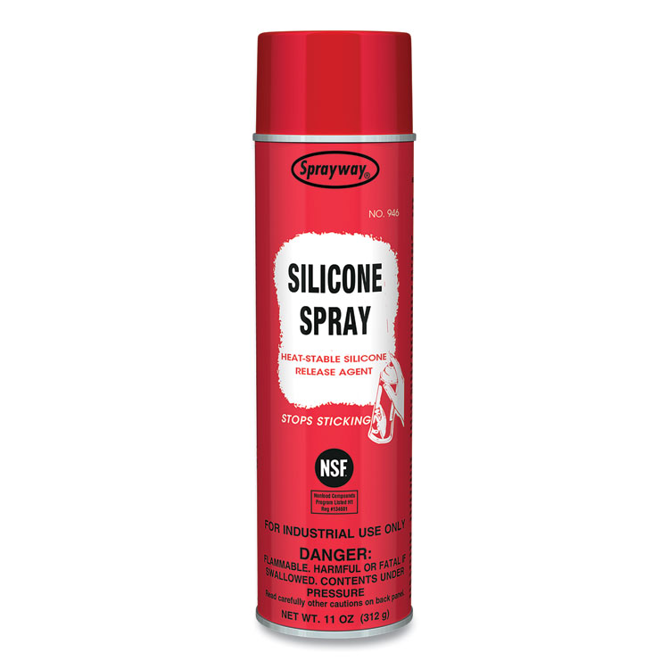 Sprayway Silicone Spray, 11 oz Aerosol Spray, 12 Cans (CGC946)
