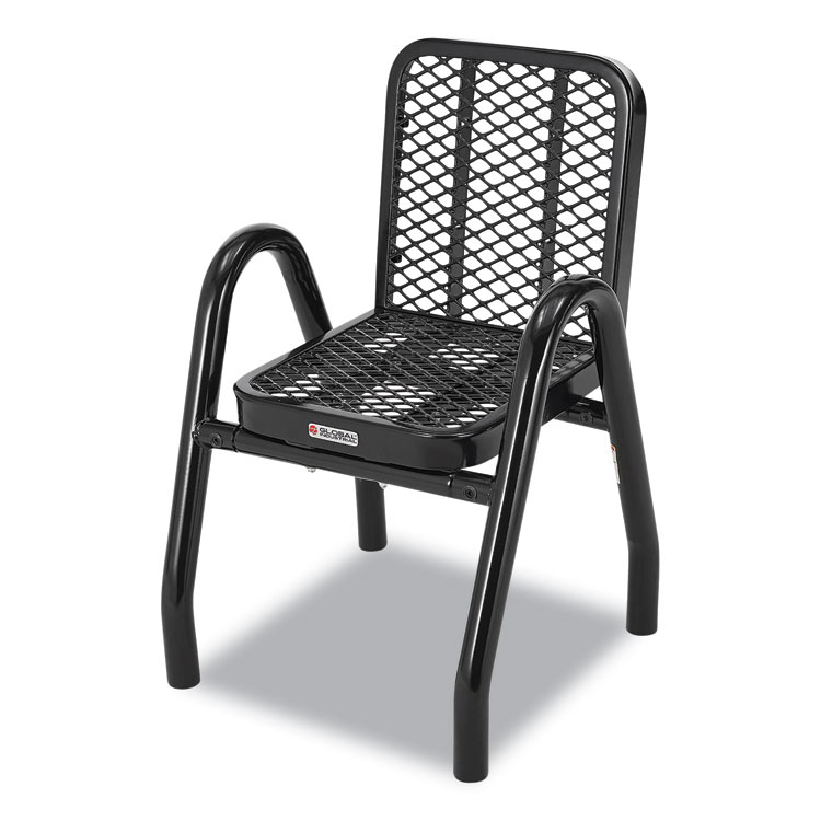 Global Industrial Outdoor Dining Set, Square, 36 x 36 x 36, Black Top, Black Base/Legs (GBE348120BK)