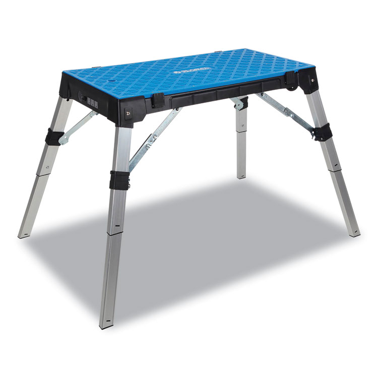 Global Industrial 4-in-1 Portable Workbench with Power Strip, 300 to 500 lbs, 38.56 to 53 x 19.86 to 32.28 x 3.56 to 30.5 (GBE493680)