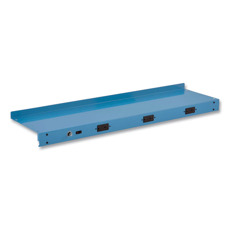 GBE249294CBL - Global Industrial Upper Workbench Shelf, 3 Duplex Outlets, For Use With 48" Wide Workbenches, 100 lb Weight Capacity (GBE249294CBL)
