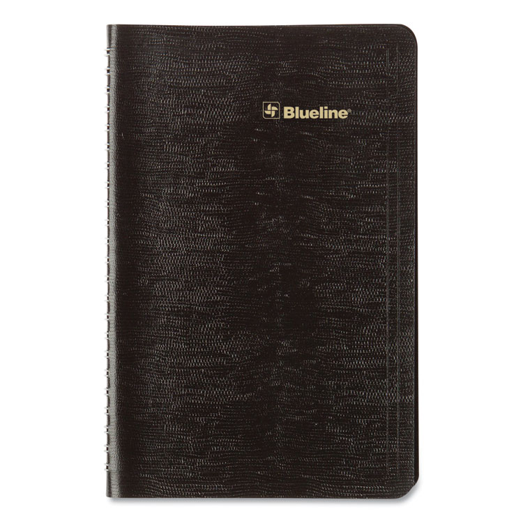 Blueline Plan and Link Weekly Planner, 8" x 5", Black Cover, 12-Month (Jan to Dec): 2026 (REDC507581T)