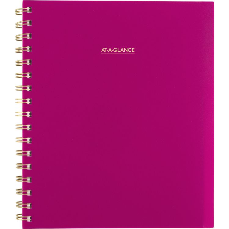 AT-A-GLANCE Harmony Weekly/Monthly Poly Planner, 8.88 x 7.69, Purple/Gold Cover, 13-Month (Jan to Jan): 2025 to 2026 (AAG109980556)