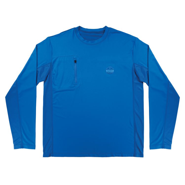 ergodyne Chill-Its 6689 Cooling Long Sleeve Sun Shirt with UV Protection, 3X-Large, Blue (EGO12157)