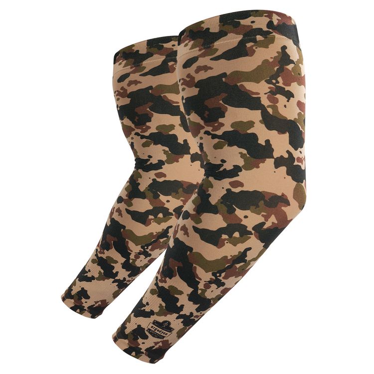 ergodyne Chill-Its 6695 Sun Protection Arm Sleeves, Polyester/Spandex, Medium/Large, Camo (EGO12191)