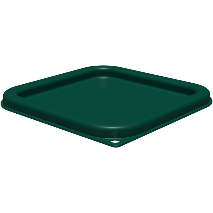 Carlisle Squares Food Storage Container Lid, 7.31 x 7.31 x 0.63, Forest Green, Plastic (CFS1197008)