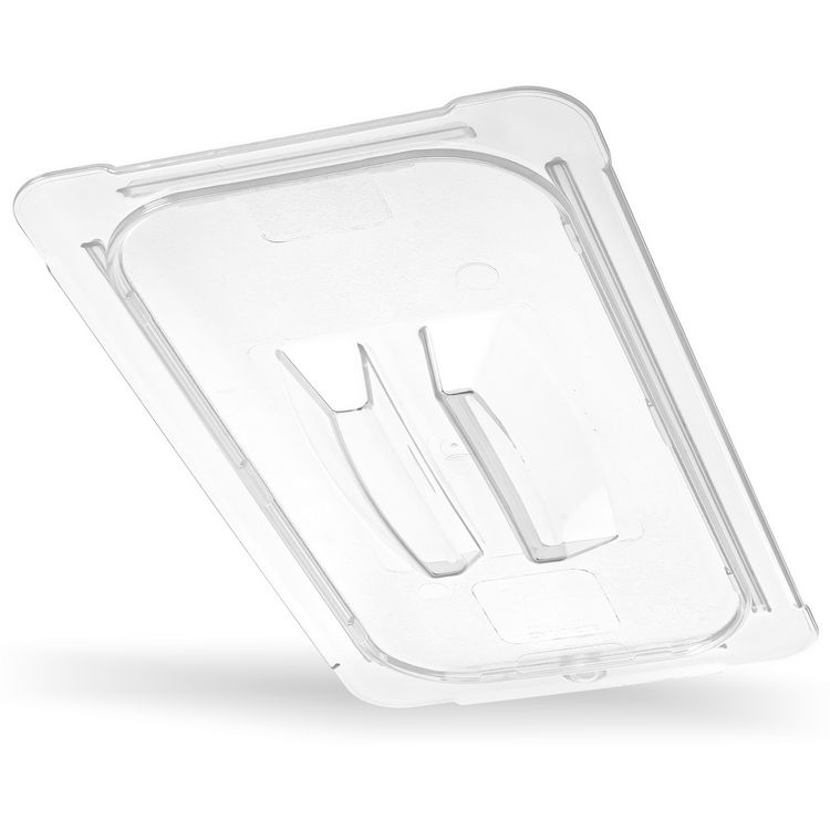 Carlisle StorPlus Polycarbonate Handled Universal Lid, 10.38 x 12.75 x 0.88, Clear, Plastic (CFS10230U07)