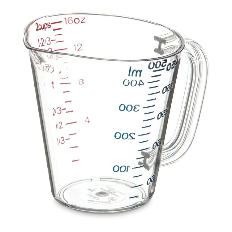 Carlisle Commercial Measuring Cup, 1 pt, Plastic, Clear (CFS4314207)