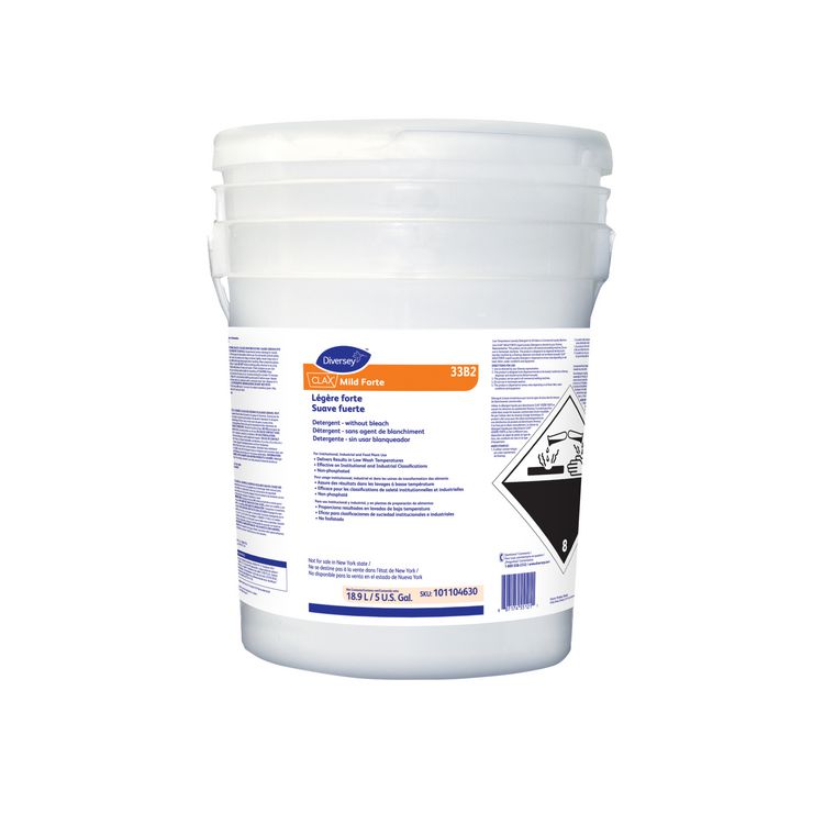 Diversey Clax Mild Forte 33B2 Detergent, 5 gal Pail (DVS101104630)