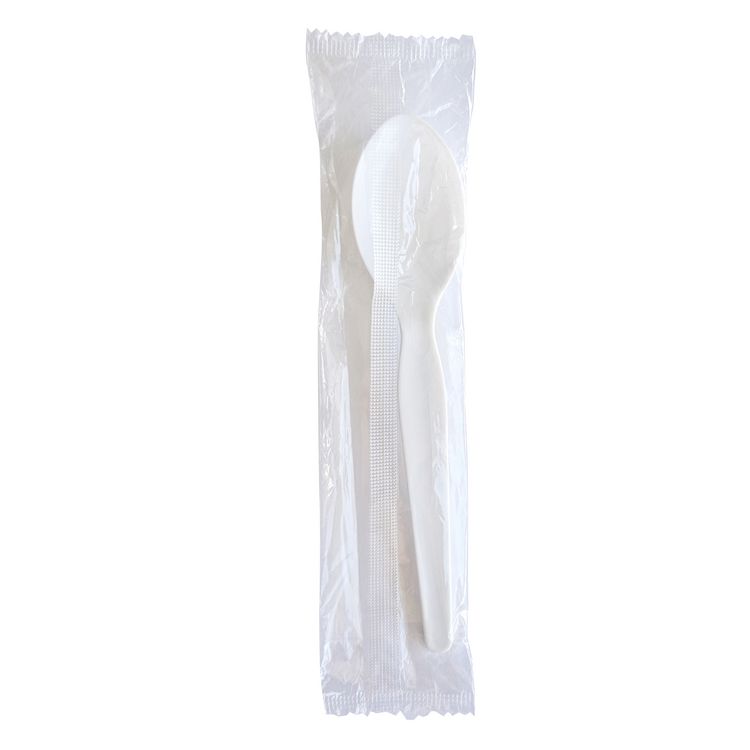 Boardwalk Heavyweight Wrapped Polystyrene Cutlery, Soup Spoon, Plastic, White, 1,000/Carton (BWKSOUPWHPS)