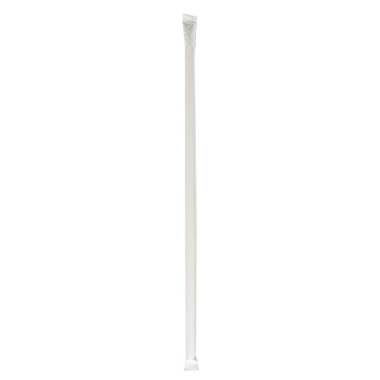 Boardwalk Wrapped Jumbo Straws, 10.25", Polypropylene, Red/White Striped, 500/Pack, 4 Packs/Carton (BWKJSTW1025RW)