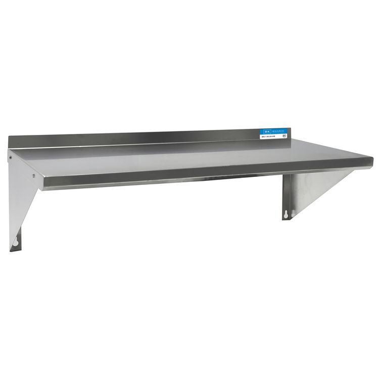 BK Resources Stainless Steel Economy Overshelf, 24w x 16d x 11.5h, Stainless Steel, Silver, 2/Pallet (BKE2WSE1624)