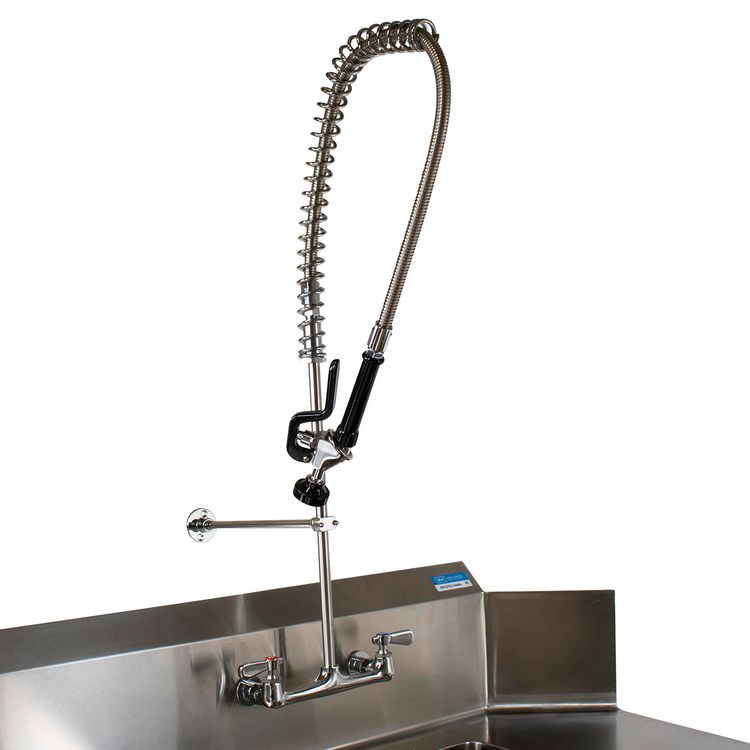 BK Resources WorkForce Prerinse Add-A-Faucet, 8" Height, Chrome (BKEBKFVSMPRWBM)