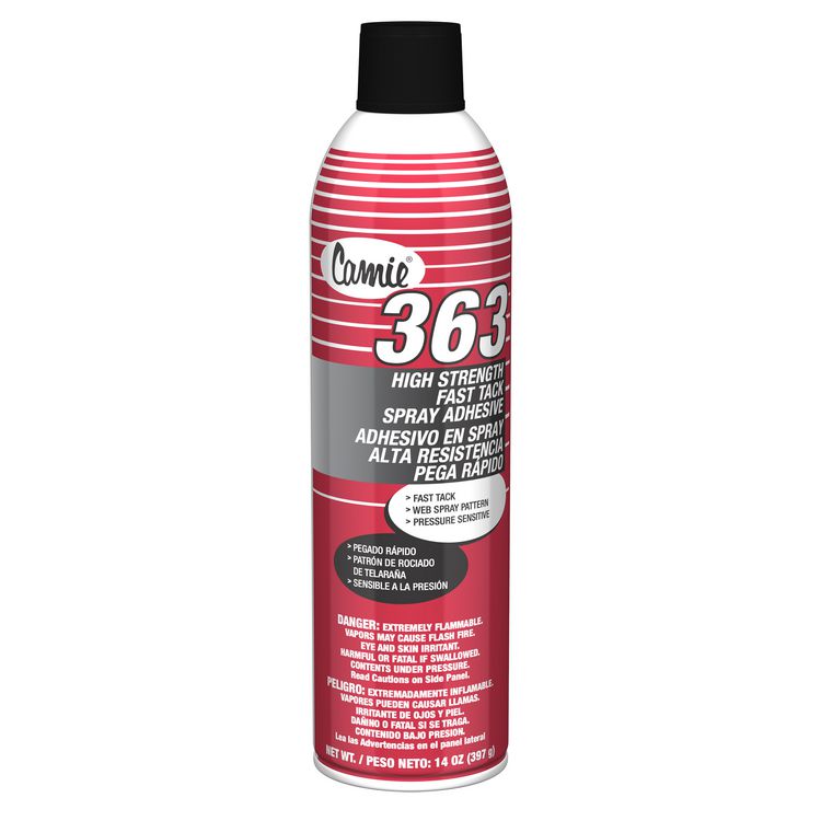 Camie 363 High Strength Fast Tack Spray Adhesive, 14 oz, 12/Carton (CGC363)