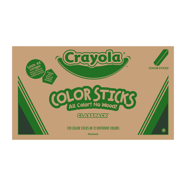 Crayola Color Sticks Classpack Set, Assorted Lead and Barrel Colors, 120/Pack (CYO687504)