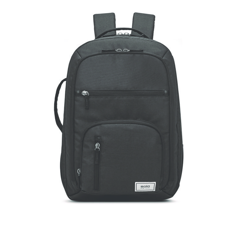 Solo Grand Travel Recycled TSA Backpack, Fits Devices Up to 17.3", 12.25 x 6.5 x 18.63, Dark Gray (USLUBN7804)