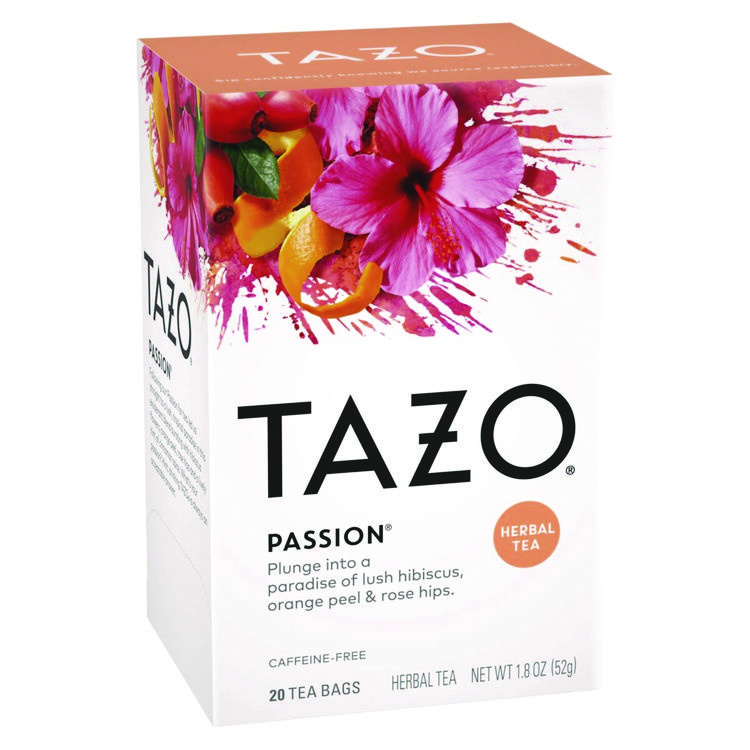 Tazo Tea Bags, Passion, 20/Box, 6 Boxes/Carton (TZO20045)