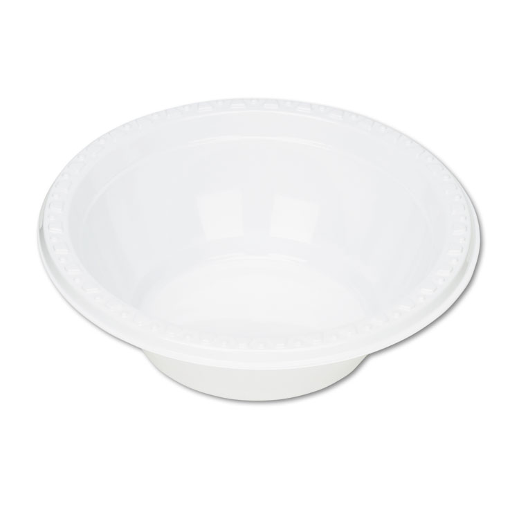 Tablemate Plastic Dinnerware, Bowl, 5 oz, White, 125/Pack (TBL5244WH)