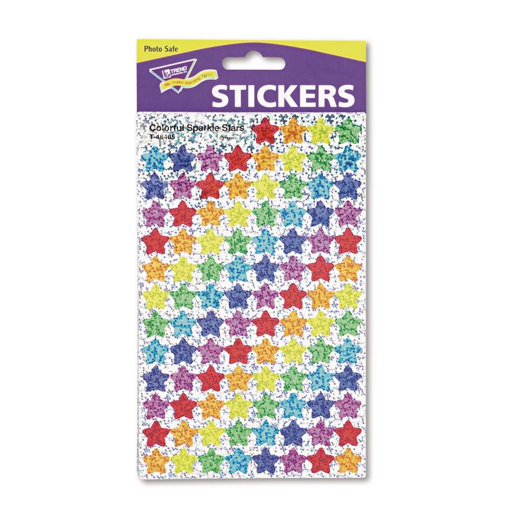 TREND SuperSpots and SuperShapes Sticker Variety Packs, Colorful Sparkle Stars, Assorted Colors,1,300/Pack (TEPT46910)